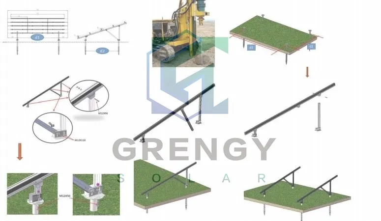 Solar panels ground mount rack Solar panels ground mount rack