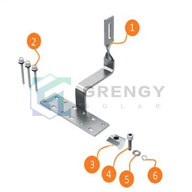 Gancho solar de acero inoxidable