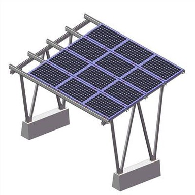 Sistema de montaje de cochera fotovoltaica