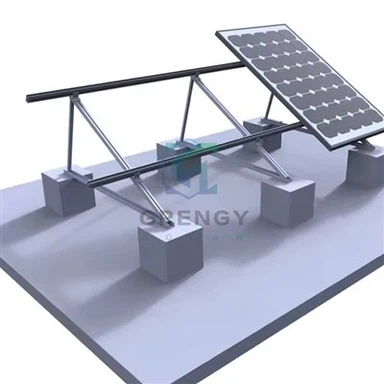 Estructura de montaje solar de la base de concreto