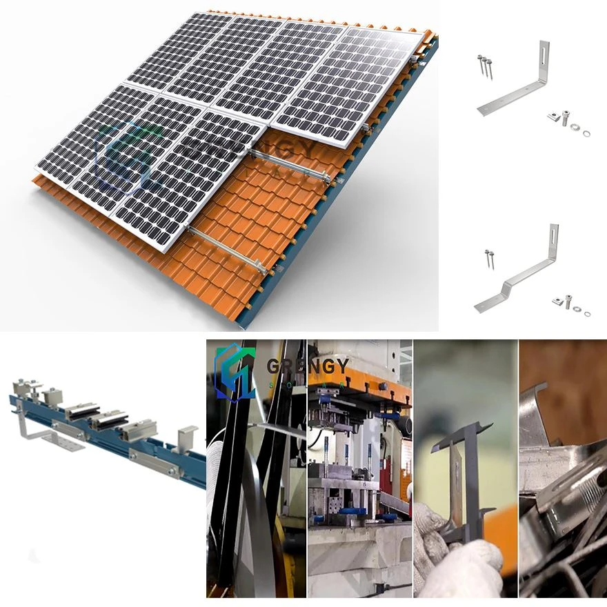 flat tile roof PV solar roof mount hook system