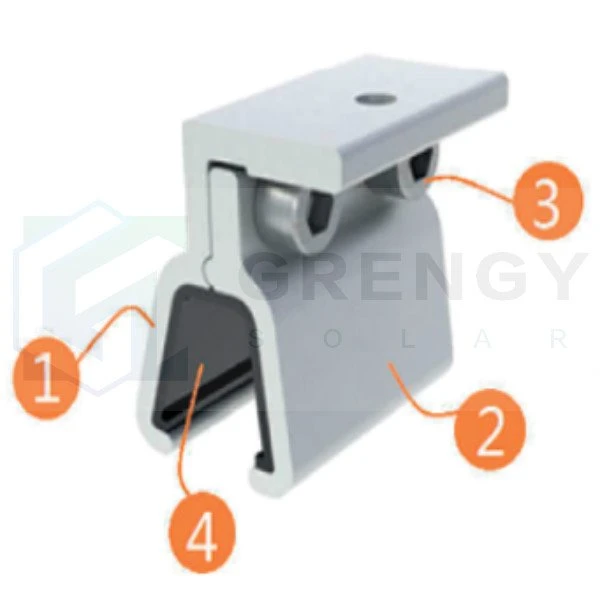 Abrazaderas solares de no penetración para techo de metal