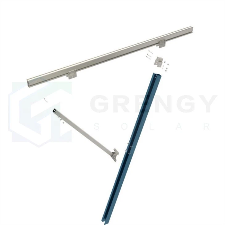 pre-assembled piling solar bracket with single pole