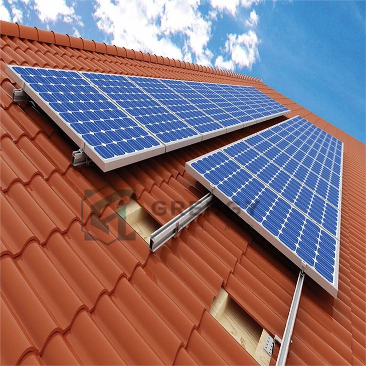 Gancho de techo de teja fotovoltaica para montaje solar
