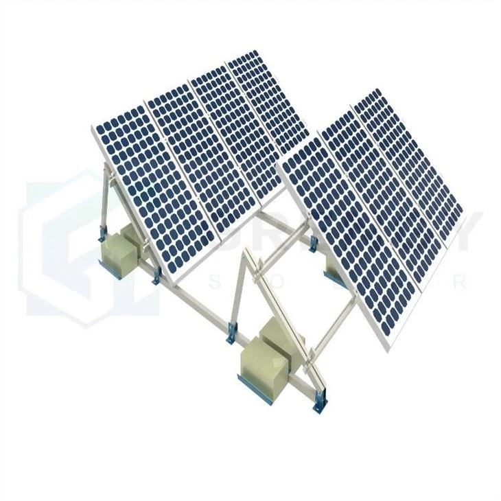 Estructuras de montaje solar de lastre de aluminio