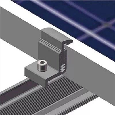 Abrazadera de panel solar ajustable