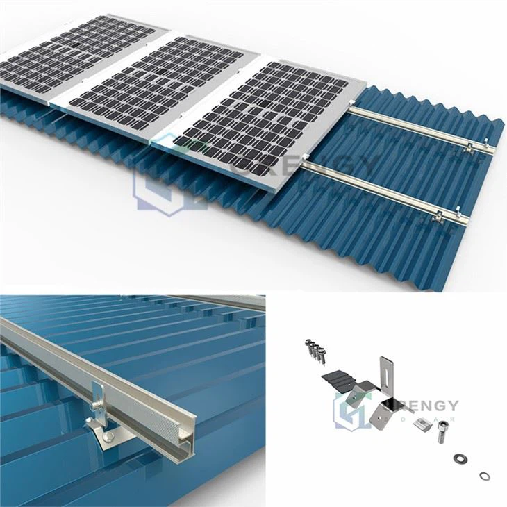 Abrazaderas de techo de metal trapezoidal para panel solar