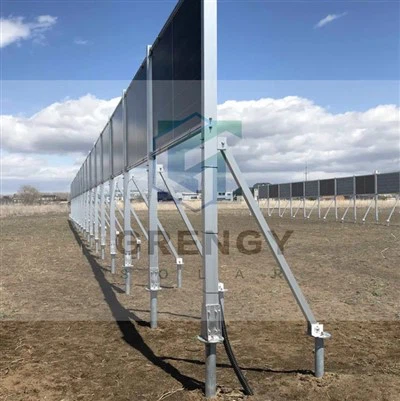 Sistemas de montaje en tierra solar bifacial vertical