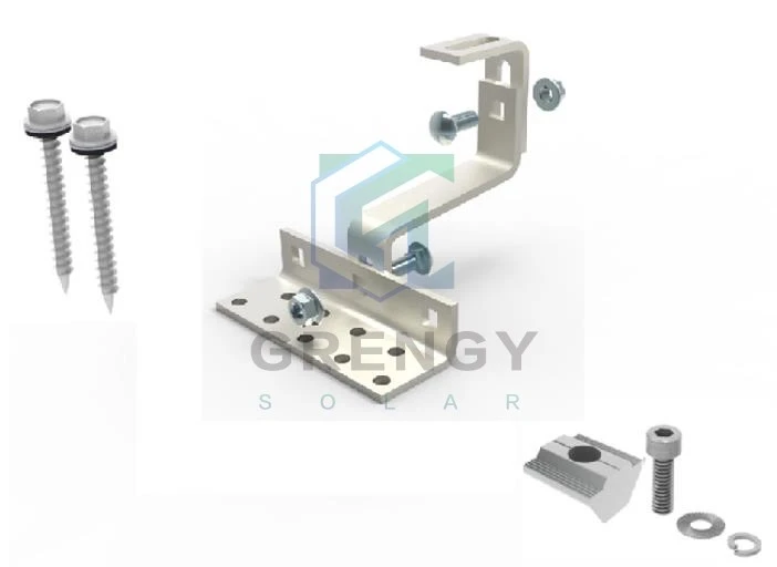 Stainless Steel Tile Roof Hook For Solar Mounting Structure