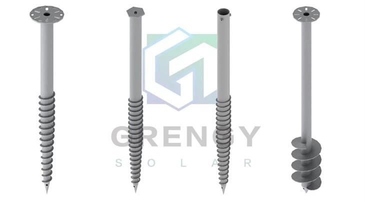 Cimentación de pilotes de tornillo helicoidal galvanizado