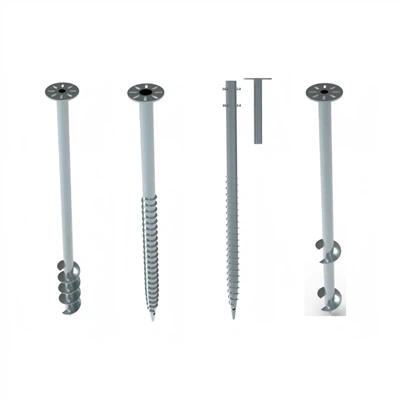 Pilotes de tornillo de tierra solar galvanizados