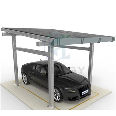 Estructura de cochera con panel solar