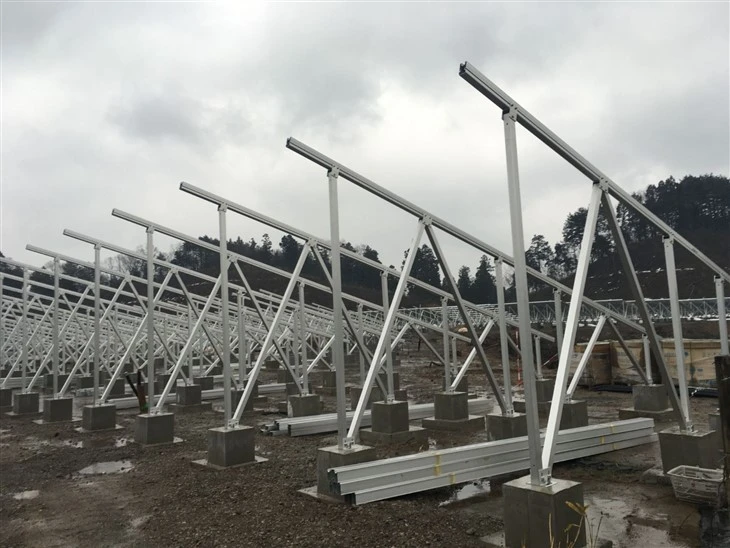 Solar Mounts Concrete Foundation