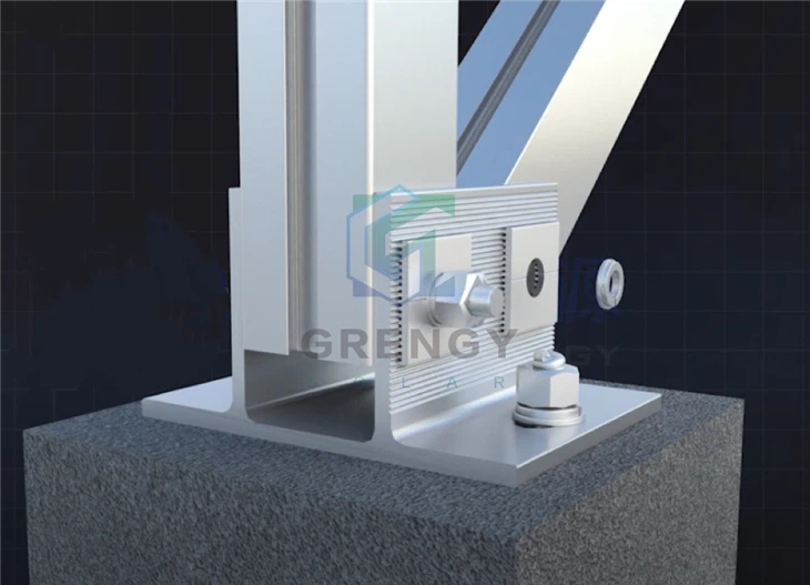 Solar Panel Racking System Concrete Base