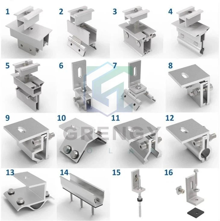 Abrazaderas de techo de metal con costura alzada